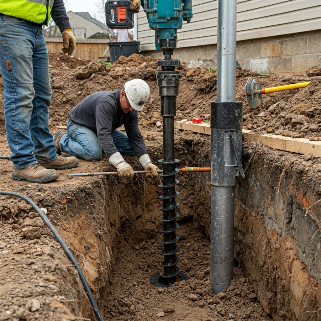 Foundation Repair Helical Piers